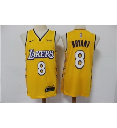Lakers 8 Kobe Bryant Yellow 2020 City Edition Nike Swingman Jersey Lakers 8 Kobe Bryant Yellow 2020 City Edition Nike Swingman Jersey