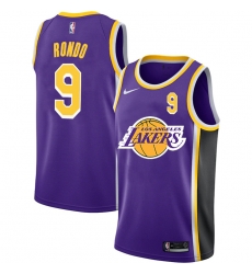Lakers 9 Rajon Rondo Purple 2020 2021 New City Edition Nike Swingman Jerseys Lakers 9 Rajon Rondo Purple 2020 2021 New City Edition Nike Swingman Jerseys