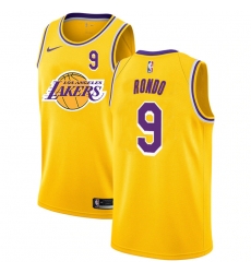 Lakers 9 Rajon Rondo Yellow 2020 2021 New City Edition Nike Swingman Jersey Lakers 9 Rajon Rondo Yellow 2020 2021 New City Edition Nike Swingman Jersey