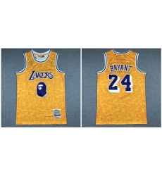 Lakers Bape 24 Kobe Bryant Yellow 1996 97 Hardwood Classics Jersey Lakers Bape 24 Kobe Bryant Yellow 1996 97 Hardwood Classics Jersey
