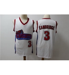 Los Angeles Knights 3 Calvin Cambridge White Movie Basketball Jersey Los Angeles Knights 3 Calvin Cambridge White Movie Basketball Jersey