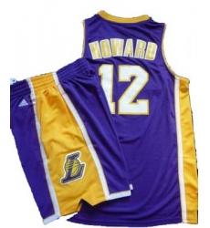 Los Angeles Lakers 12# Dwight Howard Purple Revolution 30 Swingman NBA Jersey & Shorts Suit Los Angeles Lakers 12# Dwight Howard Purple Revolution 30 Swingman NBA Jersey & Shorts Suit