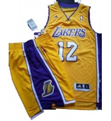 Los Angeles Lakers 12# Dwight Howard Yellow Revolution 30 Swingman NBA Jersey & Shorts Suit Los Angeles Lakers 12# Dwight Howard Yellow Revolution 30 Swingman NBA Jersey & Shorts Suit
