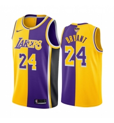 Los Angeles Lakers Kobe Bryant 2020 NBA Finals Bound Gold Purple Jersey Split Special Edition Los Angeles Lakers Kobe Bryant 2020 NBA Finals Bound Gold Purple Jersey Split Special Edition