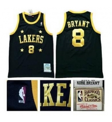 Men Lakers 8 Kobe Bryant black throwback jersey Men Lakers 8 Kobe Bryant black throwback jersey