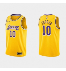 Men Los Angeles Lakers 10 Deandre Jordan Yellow Stitched Jersey Men Los Angeles Lakers 10 Deandre Jordan Yellow Stitched Jersey