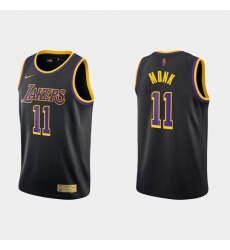 Men Los Angeles Lakers 11 Malik Monk Black Stitched Jersey Men Los Angeles Lakers 11 Malik Monk Black Stitched Jersey