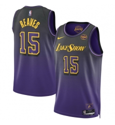 Men Los Angeles Lakers 15 Austin Reaves Purple 2024 25 City Edition Stitched Basketball Jersey Men Los Angeles Lakers 15 Austin Reaves Purple 2024 25 City Edition Stitched Basketball Jersey