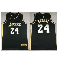 Men Los Angeles Lakers 24 Kobe Bryant Black Gold 2021 Nike Swin Men Los Angeles Lakers 24 Kobe Bryant Black Gold 2021 Nike Swin