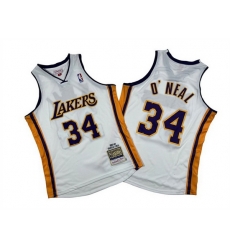 Men Los Angeles Lakers 34 Shaquille O 27Neal White 2003 04 Throwback Basketball Jersey Men Los Angeles Lakers 34 Shaquille O 27Neal White 2003 04 Throwback Basketball Jersey
