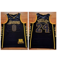 Men Los Angeles Lakers 8 & 24 Kobe Bryant Black Retirement Commemorative Swingman Jersey Men Los Angeles Lakers 8 & 24 Kobe Bryant Black Retirement Commemorative Swingman Jersey