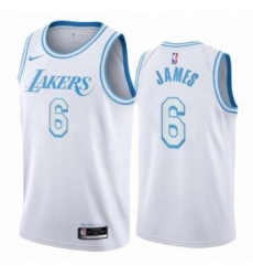 Men Los Angeles Lakers Lebron James 6 Number 2021 2022 City White Jersey Men Los Angeles Lakers Lebron James 6 Number 2021 2022 City White Jersey