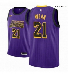 Men NBA 2018 19 Los Angeles Lakers 21 Travis Wear City Edition Purple Jersey Men NBA 2018 19 Los Angeles Lakers 21 Travis Wear City Edition Purple Jersey