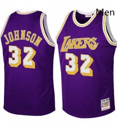 Mens Mitchell and Ness Los Angeles Lakers 32 Magic Johnson Swingman Purple Throwback NBA Jersey Mens Mitchell and Ness Los Angeles Lakers 32 Magic Johnson Swingman Purple Throwback NBA Jersey