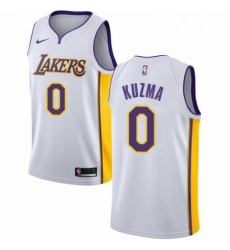 Mens Nike Los Angeles Lakers 0 Kyle Kuzma Authentic White NBA Jersey Association Edition Mens Nike Los Angeles Lakers 0 Kyle Kuzma Authentic White NBA Jersey Association Edition