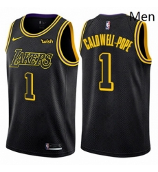 Mens Nike Los Angeles Lakers 1 Kentavious Caldwell Pope Authentic Black City Edition NBA Jersey Mens Nike Los Angeles Lakers 1 Kentavious Caldwell Pope Authentic Black City Edition NBA Jersey