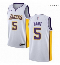 Mens Nike Los Angeles Lakers 5 Josh Hart Swingman White NBA Jersey Association Edition Mens Nike Los Angeles Lakers 5 Josh Hart Swingman White NBA Jersey Association Edition