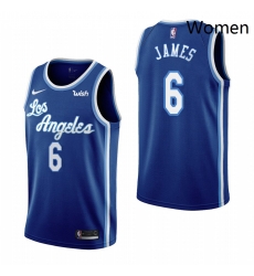 Women Los Angeles Lakers 6 Lebron James Blue 2019 20 Classic Edition Stitched Women NBA Jersey Women Los Angeles Lakers 6 Lebron James Blue 2019 20 Classic Edition Stitched Women NBA Jersey