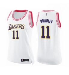 Womens Los Angeles Lakers 11 Avery Bradley Swingman White Pink Fashion Basketball Jersey Womens Los Angeles Lakers 11 Avery Bradley Swingman White Pink Fashion Basketball Jersey