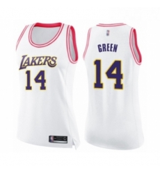 Womens Los Angeles Lakers 14 Danny Green Swingman White Pink Fashion Basketball Jersey Womens Los Angeles Lakers 14 Danny Green Swingman White Pink Fashion Basketball Jersey