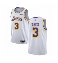 Womens Los Angeles Lakers 3 Anthony Davis Authentic White Basketball Jersey Association Edition Womens Los Angeles Lakers 3 Anthony Davis Authentic White Basketball Jersey Association Edition
