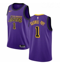 Womens Nike Los Angeles Lakers 1 Kentavious Caldwell Pope Swingman Purple NBA Jersey City Edition Womens Nike Los Angeles Lakers 1 Kentavious Caldwell Pope Swingman Purple NBA Jersey City Edition