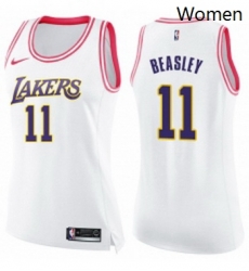 Womens Nike Los Angeles Lakers 11 Michael Beasley Swingman White Pink Fashion NBA Jersey Womens Nike Los Angeles Lakers 11 Michael Beasley Swingman White Pink Fashion NBA Jersey