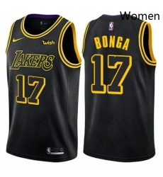 Womens Nike Los Angeles Lakers 17 Isaac Bonga Swingman Black NBA Jersey City Edition Womens Nike Los Angeles Lakers 17 Isaac Bonga Swingman Black NBA Jersey City Edition