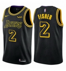 Youth Nike Los Angeles Lakers 2 Derek Fisher Swingman Black NBA Jersey City Edition Youth Nike Los Angeles Lakers 2 Derek Fisher Swingman Black NBA Jersey City Edition