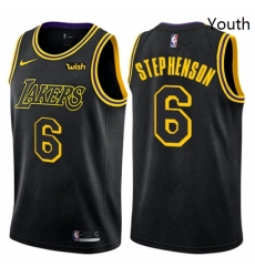 Youth Nike Los Angeles Lakers 6 Lance Stephenson Swingman Black NBA Jersey City Edition Youth Nike Los Angeles Lakers 6 Lance Stephenson Swingman Black NBA Jersey City Edition
