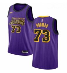 Youth Nike Los Angeles Lakers 73 Dennis Rodman Swingman Purple NBA Jersey City Edition Youth Nike Los Angeles Lakers 73 Dennis Rodman Swingman Purple NBA Jersey City Edition