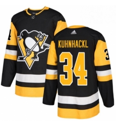 Mens Adidas Pittsburgh Penguins 34 Tom Kuhnhackl Authentic Black Home NHL Jersey Mens Adidas Pittsburgh Penguins 34 Tom Kuhnhackl Authentic Black Home NHL Jersey