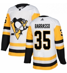 Mens Adidas Pittsburgh Penguins 35 Tom Barrasso Authentic White Away NHL Jersey Mens Adidas Pittsburgh Penguins 35 Tom Barrasso Authentic White Away NHL Jersey