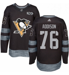 Mens Adidas Pittsburgh Penguins 76 Calen Addison Authentic Black 1917 2017 100th Anniversary NHL Jersey Mens Adidas Pittsburgh Penguins 76 Calen Addison Authentic Black 1917 2017 100th Anniversary NHL Jersey