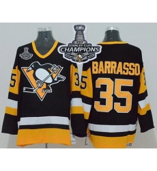 Mitchell 26Ness Penguins #35 Tom Barrasso Black 2017 Stanley Cup Finals Champions Stitched NHL Jersey Mitchell 26Ness Penguins #35 Tom Barrasso Black 2017 Stanley Cup Finals Champions Stitched NHL Jersey