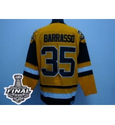 Mitchell 26Ness Penguins #35 Tom Barrasso Yellow 2017 Stanley Cup Final Patch Stitched NHL Jersey Mitchell 26Ness Penguins #35 Tom Barrasso Yellow 2017 Stanley Cup Final Patch Stitched NHL Jersey