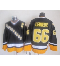 NHL Pittsburgh Penguins #66 Mario Lemieux black-yellow jerseys NHL Pittsburgh Penguins #66 Mario Lemieux black-yellow jerseys