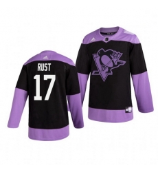 Penguins 17 Bryan Rust Black Purple Hockey Fights Cancer Adidas Jersey Penguins 17 Bryan Rust Black Purple Hockey Fights Cancer Adidas Jersey