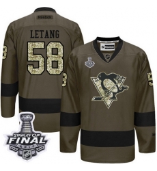 Penguins #58 Kris Letang Green Salute to Service 2017 Stanley Cup Final Patch Stitched NHL Jersey Penguins #58 Kris Letang Green Salute to Service 2017 Stanley Cup Final Patch Stitched NHL Jersey