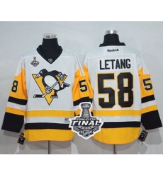 Penguins #58 Kris Letang White New Away 2017 Stanley Cup Final Patch Stitched NHL Jersey Penguins #58 Kris Letang White New Away 2017 Stanley Cup Final Patch Stitched NHL Jersey