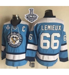 Penguins #66 Mario Lemieux Blue Alternate CCM Throwback 2017 Stanley Cup Final Patch Stitched NHL Jersey Penguins #66 Mario Lemieux Blue Alternate CCM Throwback 2017 Stanley Cup Final Patch Stitched NHL Jersey