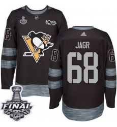 Penguins #68 Jaromir Jagr Black 1917 2017 100th Anniversary Stanley Cup Final Patch Stitched NHL Jersey Penguins #68 Jaromir Jagr Black 1917 2017 100th Anniversary Stanley Cup Final Patch Stitched NHL Jersey