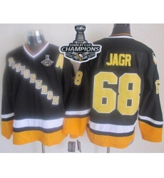 Penguins #68 Jaromir Jagr Black Yellow CCM Throwback 2017 Stanley Cup Finals Champions Stitched NHL Jersey Penguins #68 Jaromir Jagr Black Yellow CCM Throwback 2017 Stanley Cup Finals Champions Stitched NHL Jersey