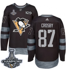 Penguins #87 Sidney Crosby Black 1917 2017 100th Anniversary Stanley Cup Finals Champions Stitched NHL Jersey Penguins #87 Sidney Crosby Black 1917 2017 100th Anniversary Stanley Cup Finals Champions Stitched NHL Jersey