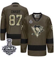 Penguins #87 Sidney Crosby Green Salute to Service 2017 Stanley Cup Final Patch Stitched NHL Jersey Penguins #87 Sidney Crosby Green Salute to Service 2017 Stanley Cup Final Patch Stitched NHL Jersey