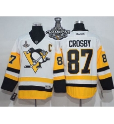 Penguins #87 Sidney Crosby White New Away 2017 Stanley Cup Finals Champions Stitched NHL Jersey Penguins #87 Sidney Crosby White New Away 2017 Stanley Cup Finals Champions Stitched NHL Jersey