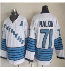 Pittsburgh Penguins #71 Evgeni Malkin White-Light Blue CCM Throwback Stitched NHL jersey Pittsburgh Penguins #71 Evgeni Malkin White-Light Blue CCM Throwback Stitched NHL jersey