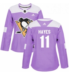 Womens Adidas Pittsburgh Penguins 11 Jimmy Hayes Authentic Purple Fights Cancer Practice NHL Jersey Womens Adidas Pittsburgh Penguins 11 Jimmy Hayes Authentic Purple Fights Cancer Practice NHL Jersey