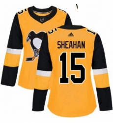 Womens Adidas Pittsburgh Penguins 15 Riley Sheahan Authentic Gold Alternate NHL Jersey Womens Adidas Pittsburgh Penguins 15 Riley Sheahan Authentic Gold Alternate NHL Jersey