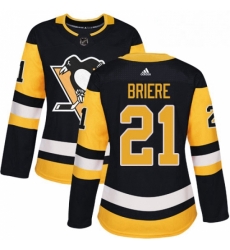 Womens Adidas Pittsburgh Penguins 21 Michel Briere Authentic Black Home NHL Jersey Womens Adidas Pittsburgh Penguins 21 Michel Briere Authentic Black Home NHL Jersey